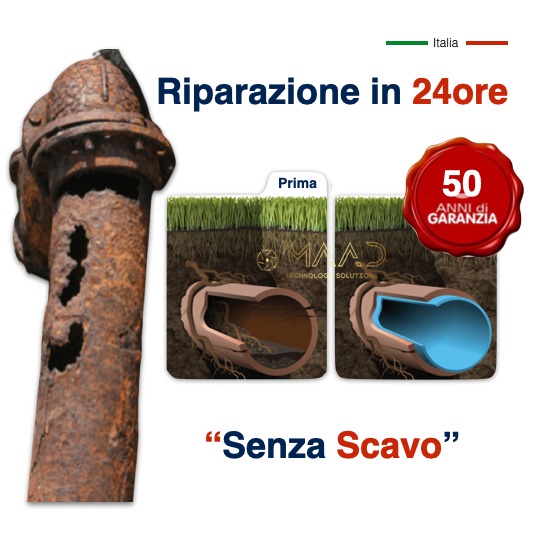 Relining: Riparazione Risanamento tubi Senza Scavo